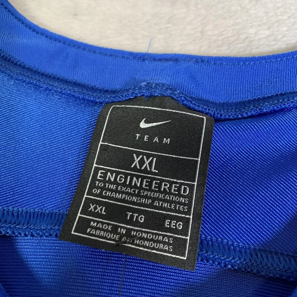 Nike Team Football Jersey Mens 2XL Blue Short Sleeve Performance CI3767-494 NEW